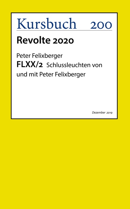 FLXX 2  Schlussleuchten von und mit Peter Felixberger