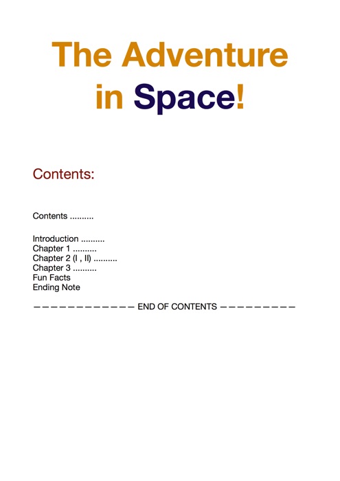 Adventure In Space - Part 1 & 2