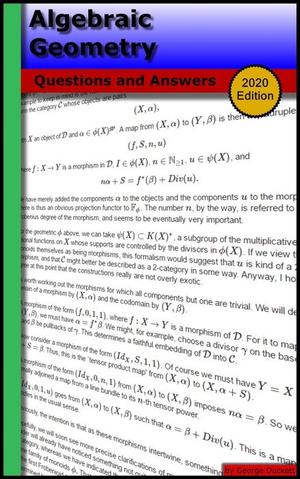 Algebraic Geometry: Questions and Answers (2020 Edition)