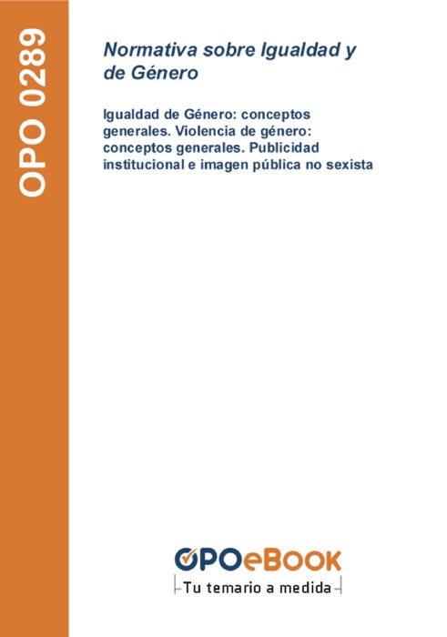 Normativa sobre Igualdad y de Género