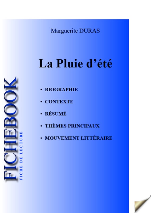 Fiche de lecture La Pluie d'été (complète)