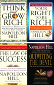 Napoleon Hill Collection 4 Books set: Think and Grow Rich,The Law of Success,Outwitting the Devil,Your Right to Be Rich. - Napoleon Hill