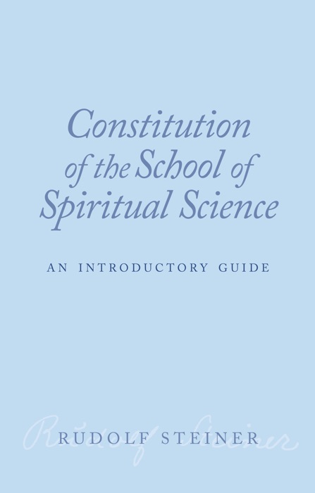 Constitution of the School of Spiritual Science