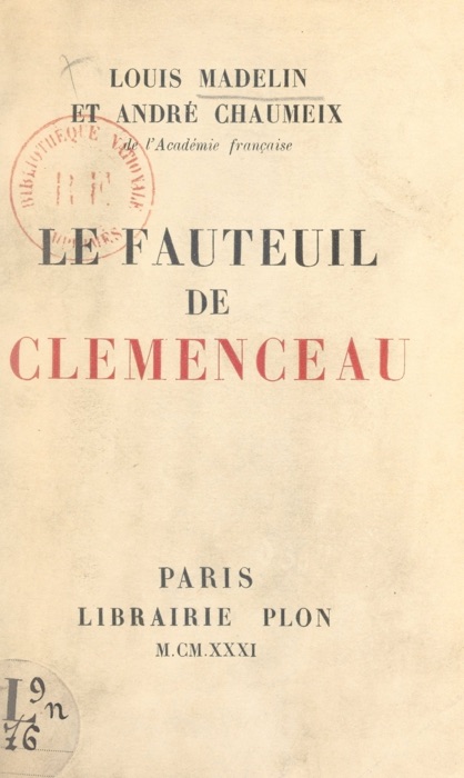 Le fauteuil de Clemenceau