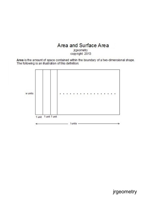 Area and Surface Area