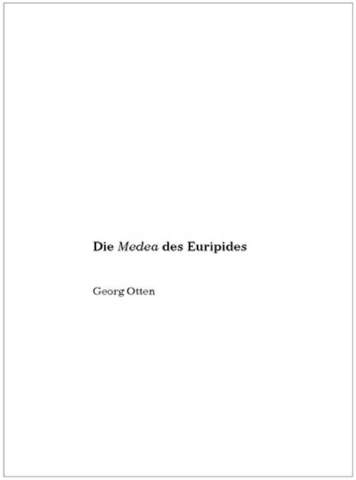 Die Medea des Euripides