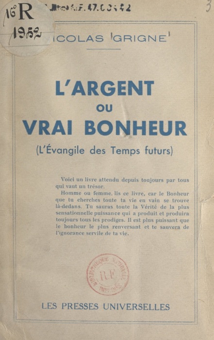 Argent, bonheur