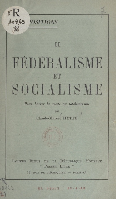 Fédéralisme et socialisme