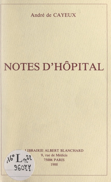 Notes d'h么pital
