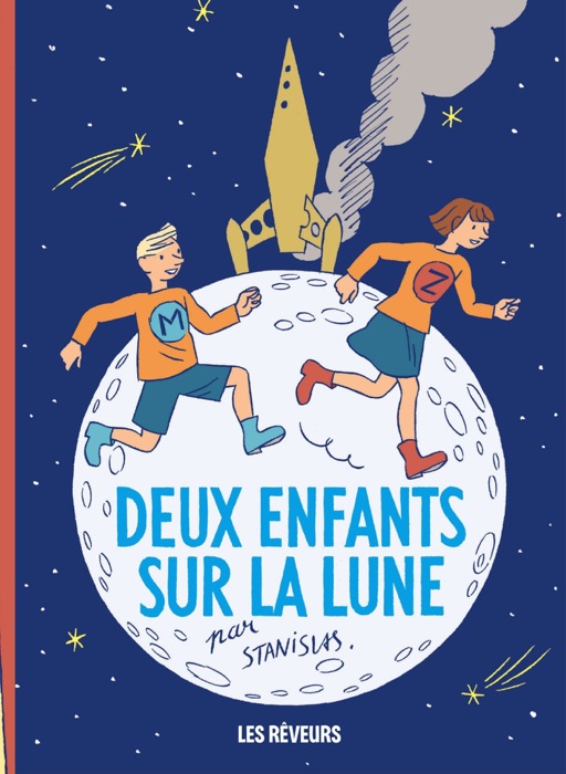 Deux enfants sur la lune