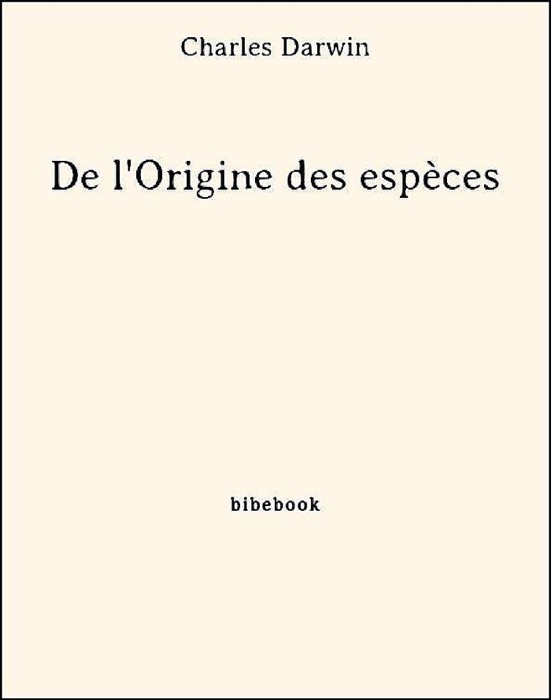 De l'origine des espèces