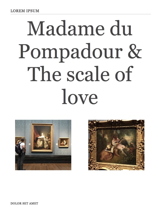 Madame du Pomapadour & The scale of love