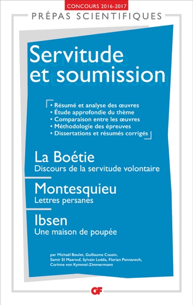 Servitude Et Soumission Prépas Scientifiques 2016 2017 By Collectif On Apple Books - 