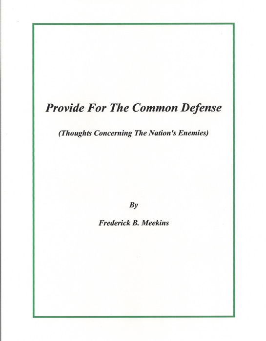 Provide For The Common Defense: Thoughts Concerning The Nation’s Enemies