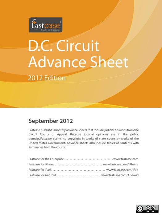 D.C. Circuit Advance Sheet September 2012