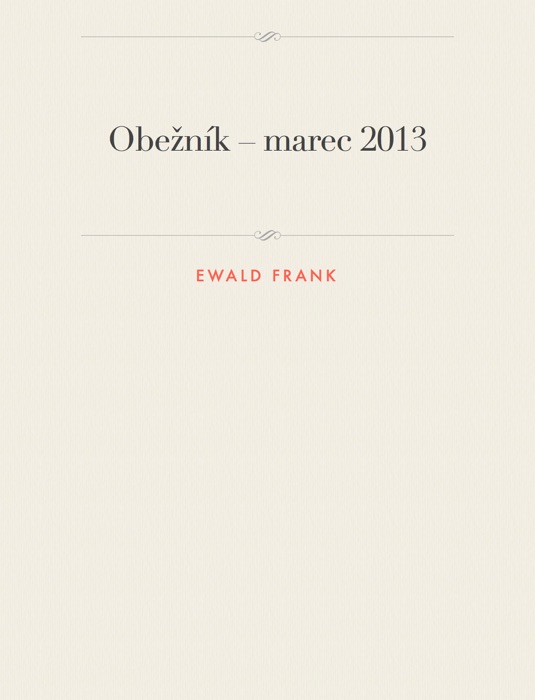 Obežník – marec 2013