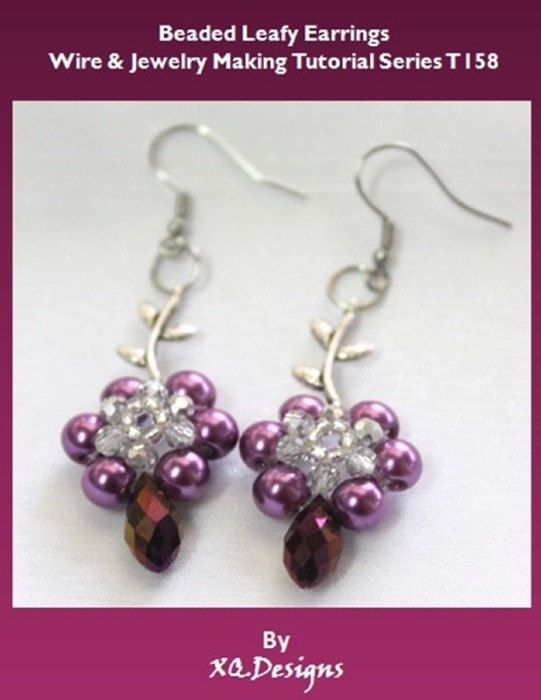 Beaded Leafy Earrings