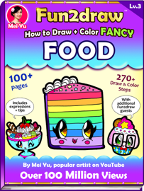 How to Draw + Color Fancy Food - Fun2draw Lv. 3