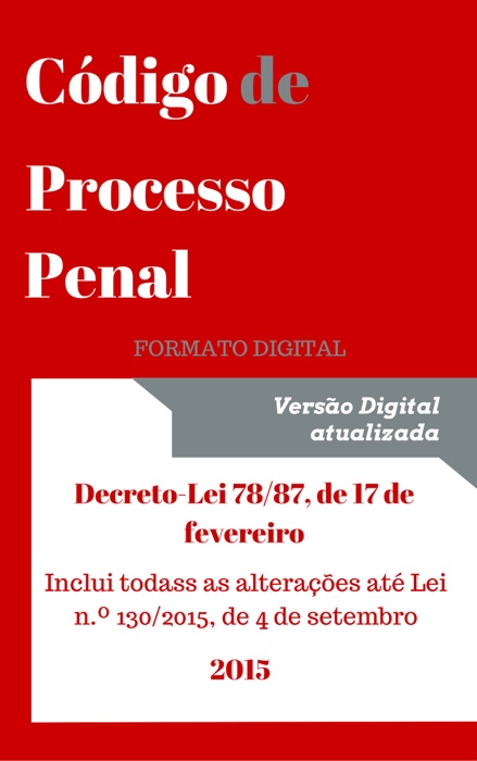 Código do Processo Penal - 2015