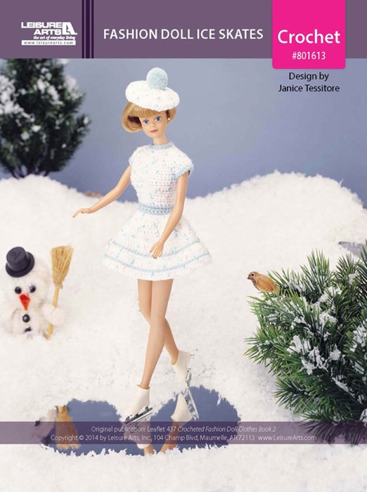 Fashion Doll: Ice Skater Dress and Tam Crochet ePattern