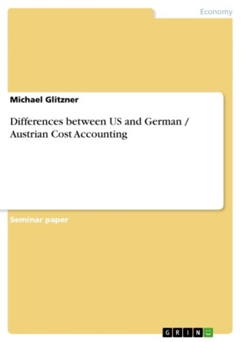Differences between US and German / Austrian Cost Accounting