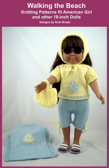 Walking the Beach, Knitting Patterns fit American Girl and other 18-Inch Dolls