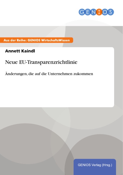 Neue EU-Transparenzrichtlinie