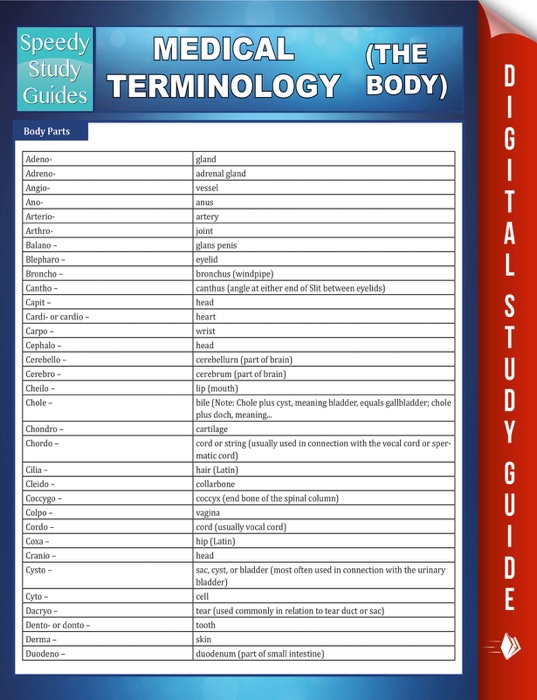 Medical Terminology (The Body) Speedy Study Guides