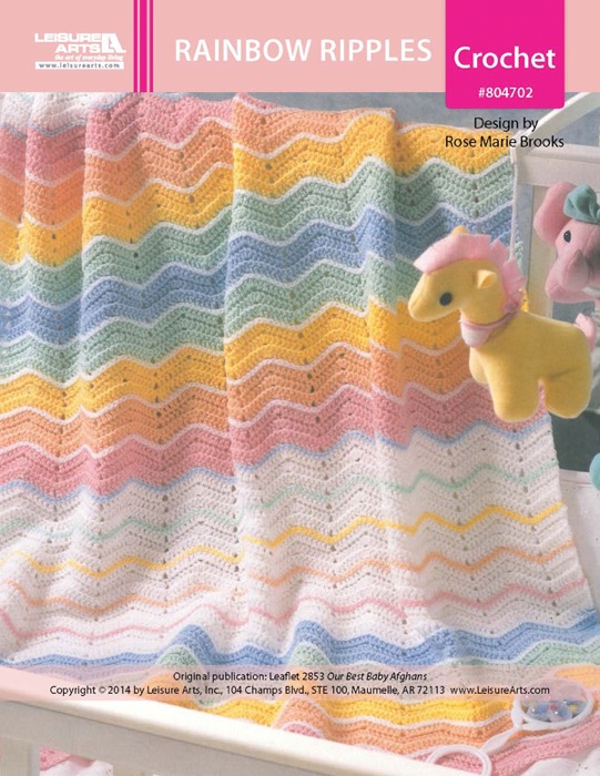 Rainbow Ripples Baby Afghan ePattern