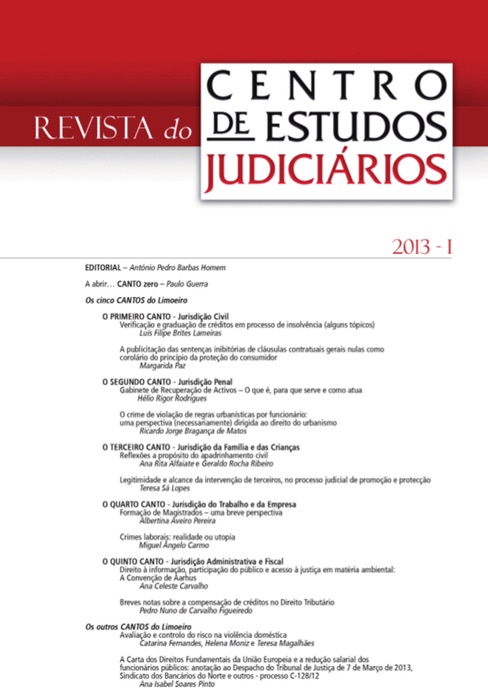 Revista do CEJ n.º 1 de 2013