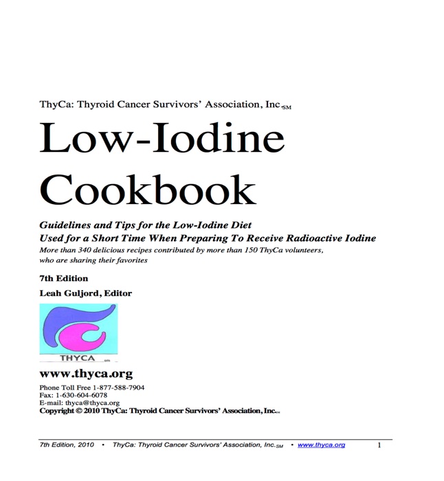 Low-Iodine Cookbook