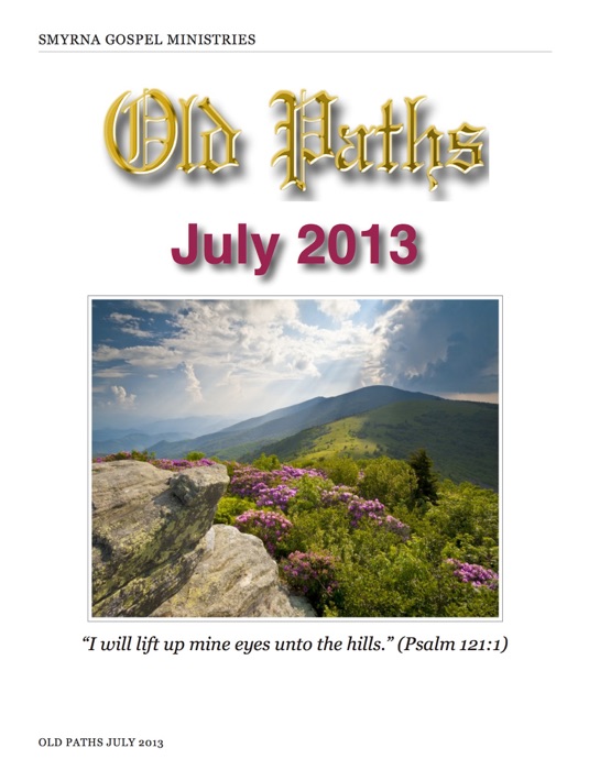 Old Paths July 2013