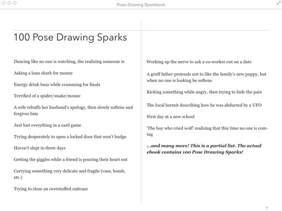 pose drawing sparkbook