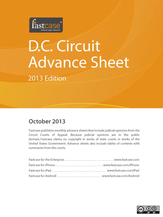 D.C. Circuit Advance Sheet October 2013