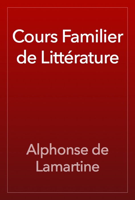 Cours Familier de Littérature