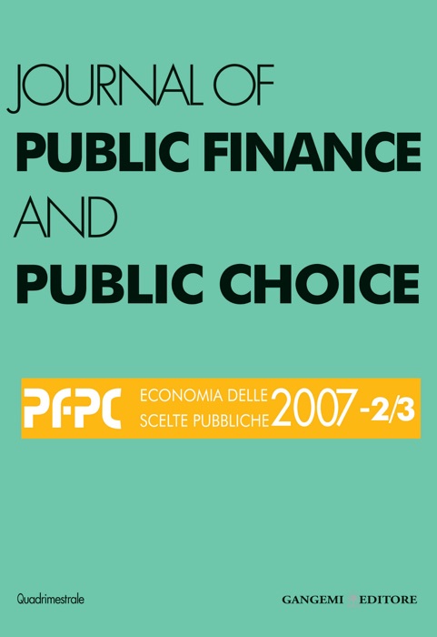 Journal of public Finance and Public Choice n. 2-3/2007