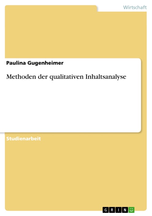 Methoden der qualitativen Inhaltsanalyse