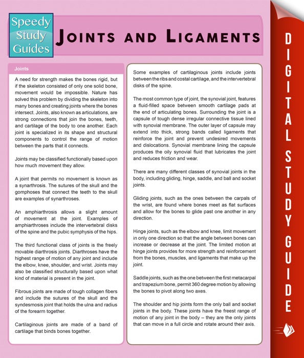 Joints and Ligaments (Speedy Study Guides)