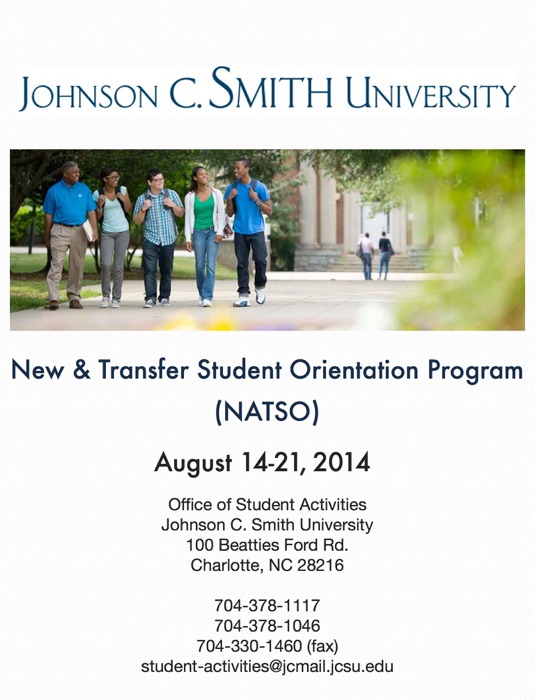 JCSU's New & Transfer Student Orientation Program