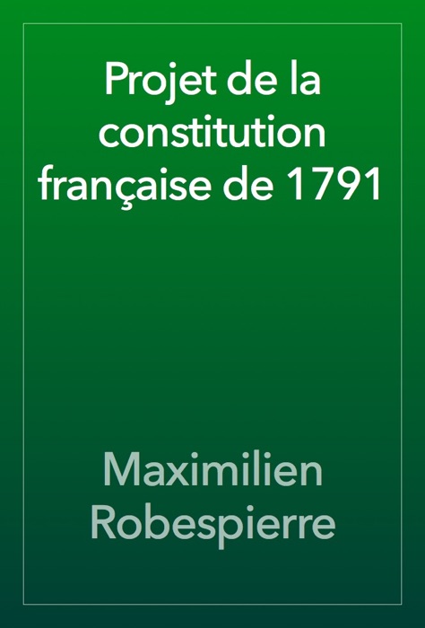 Projet de la constitution française de 1791