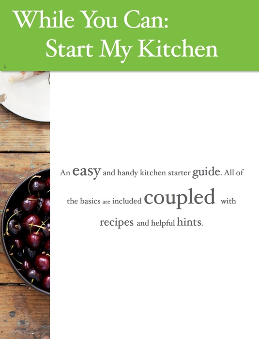 While You Can: Start My Kitchen