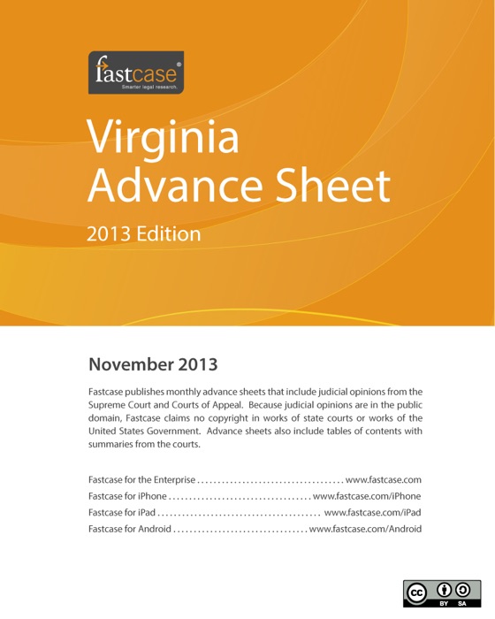 Virginia Advance Sheet November 2013