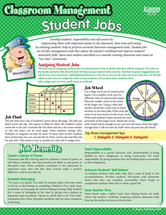 Classroom Management: Student Jobs SmartCard