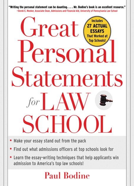 Great Personal Statements For Law School By Paul Bodine On Apple Books
