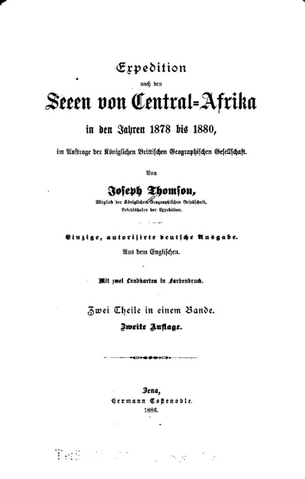 Expedition nach den Seeen von Central-afrika in den Jahren 1878 bis 1880