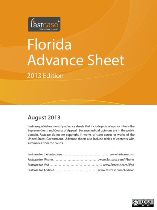 Florida Advance Sheet August 2013