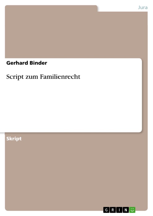 Script zum Familienrecht