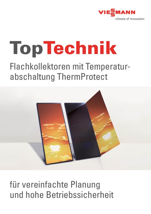 TopTechnik Flachkollektoren mit Temperaturabschaltung ThermProtect
