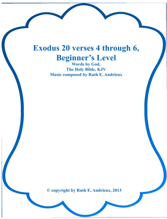 Exodus 20 verse 4 through 6, Beginning Levele