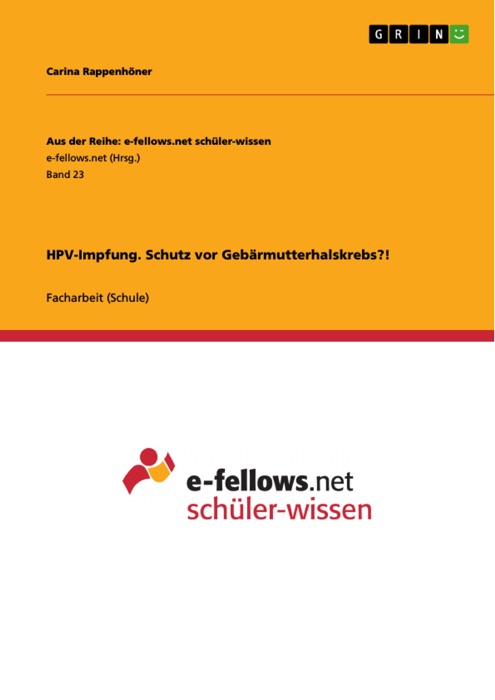 HPV-Impfung. Schutz vor Gebärmutterhalskrebs?!